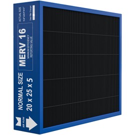 20x25x5 Merv 16 Air Filter Compatible with Lennox X6675 and Lennox HCC20-28 Furnace HVAC System, Activated carbon deep filtration, Part Number HCF20-16, (actual size:19.8" x 24.8" x 4.3")