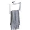 Modern Chrome Towel Ring Holder Wall Mounted Square Bathroom Accessory