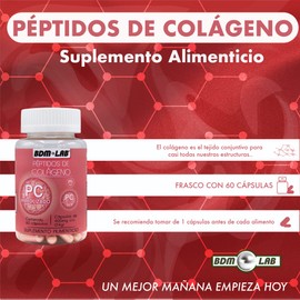 Péptidos de Colágeno 3x2 | suplemento Alimenticio| 60 Caps 400 mg c/u | BDM