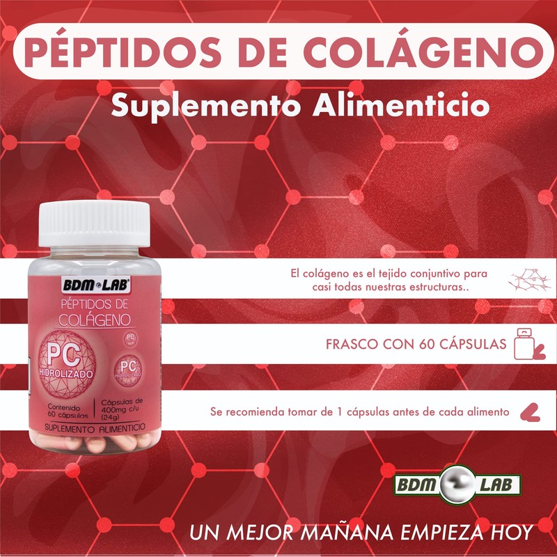 Péptidos de Colágeno 3x2 | suplemento Alimenticio| 60 Caps 400