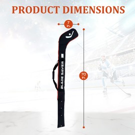 BLADE SAVER Ice Hockey Stick Bag for Travel - Premium Padded Adjustable Hockey Stick Travel Bag with Durable Zippers and Snaps and Name Card Slot for Transporting and Storing Player and Goalie Sticks