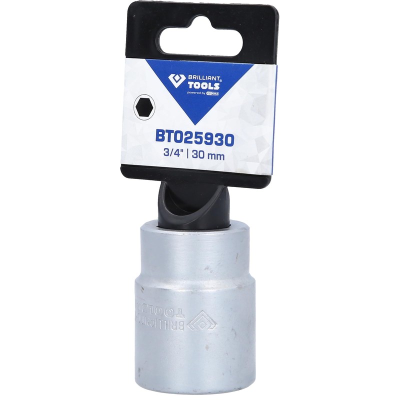 BRILLIANT TOOLS BT025930 3/4 Inch Hex Socket, 30 mm [Powered