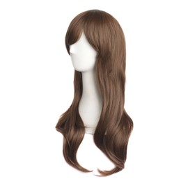 MapofBeauty 28" 70cm Long Curly Hair Ends Costume Cosplay Wig (Brown Camel)