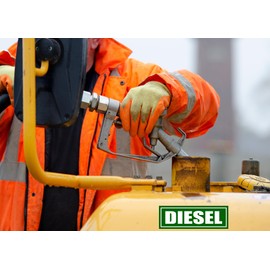 Rogue River Tactical Diesel 6x2 Inch Pack of 3 Diesel Fuel Only Sticker Sign Decal Indoor Outdoor Tractor Truck Gas Fuel Can