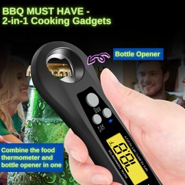 Meat Thermometer Digital, Instant Read Meat Thermometer,Food Thermometer for Cooking, Meat Thermometer Probe, Quick Read Thermometer, Candy Thermometer Digital, BBQ Meat Thermometer by MacCarTine