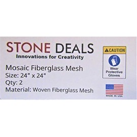 Stone Deals Mosaic Mesh for Back Mounted Tile, 24" X 24" - Pack of 2, Non Sticky