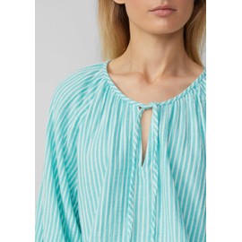 s.Oliver Raglan Sleeve Ruffle Muslin Blouse, turquoise