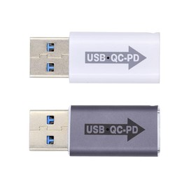 cablecc 2 unids/lote 5Gbps QC a PD USB 2.0 A macho a USB-C tipo C hembra adaptador de corriente de datos para computadora portátil, tablet, teléfono