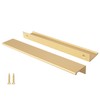 Peaha 10 Pack Cabinet Handles Brushed Brass Kitchen Drawer Pulls