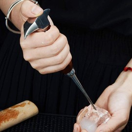 Picahielo de Acero Inoxidable,6.7 Pulgados Pico de Hielo con Manija de Seguridad,Antioxidante, Saludable y Duradero,Mango de Ergonómicamiendo,Pico de Hielo para