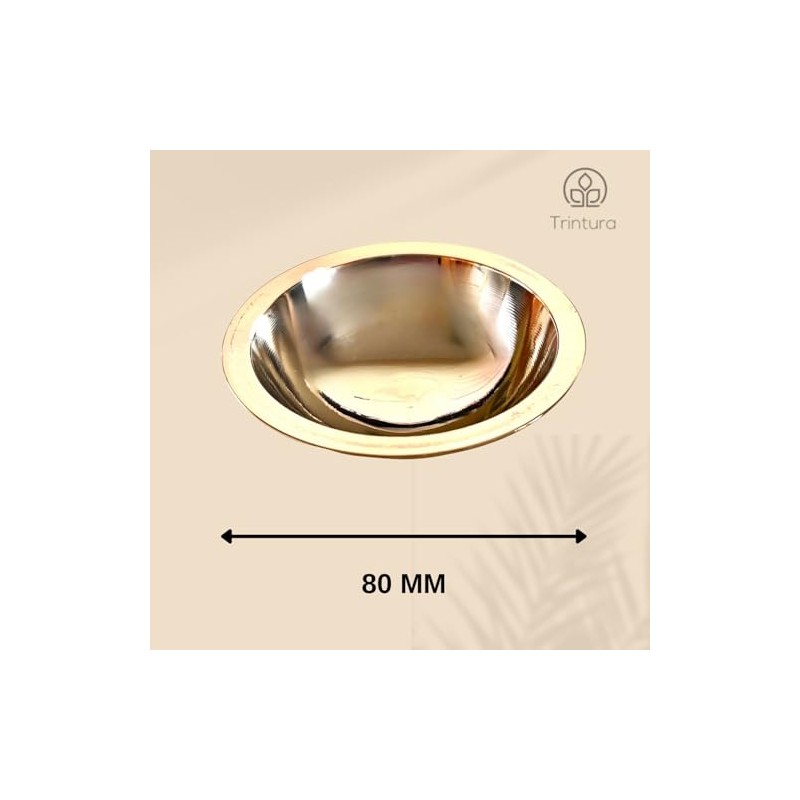 TRINTURA Brass Bowl Diameter 8 cm Suitable as Replacement for