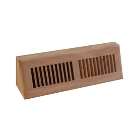 WELLAND Red Oak Baseboard Diffuser Wood Vent Register,15 L X 3 1/2 W X 4 1/2 H Inch