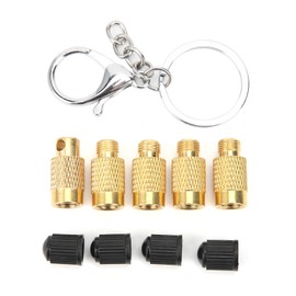 Tire Deflators Tool, 4in1 Tire Deflator Portable Tyre Deflation Valvesss Tool with Valvesss Covers & Keychain for Offroad Vehicles Tire Accessories