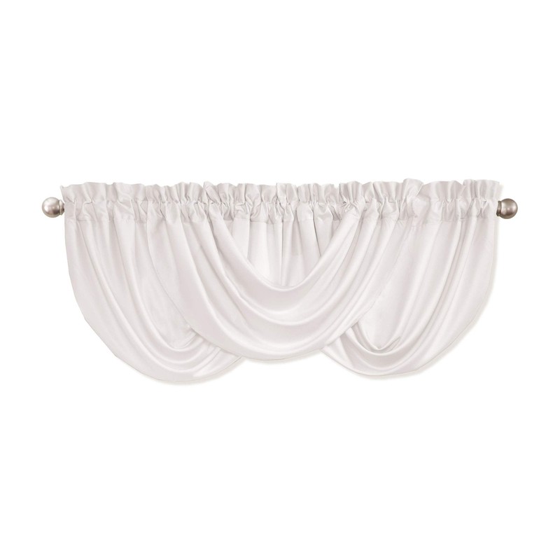 Lush Decor Lucia Elegant Waterfall Valance for Living Room Kitchen,