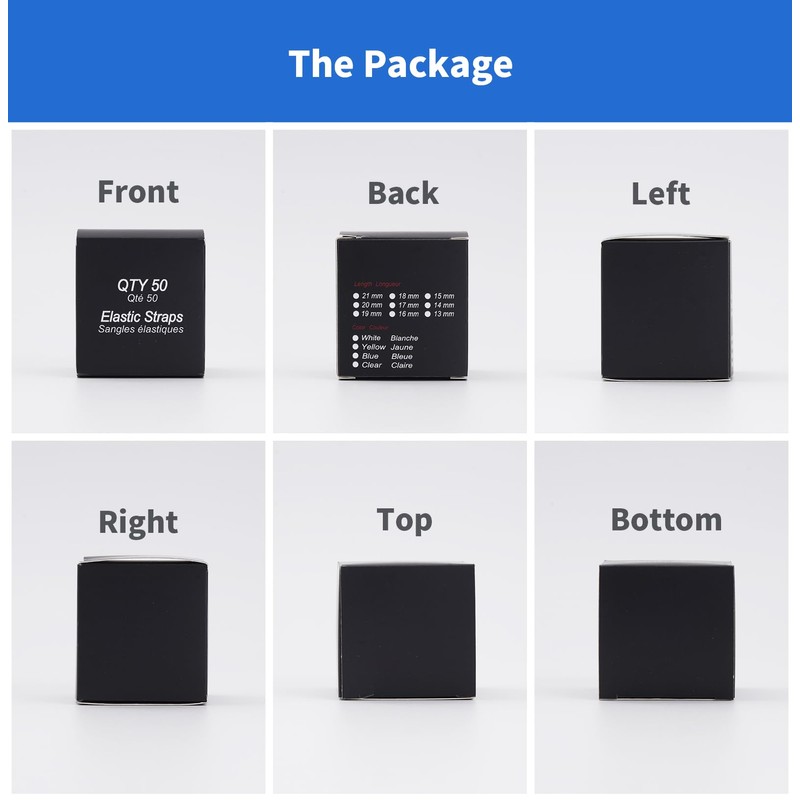 50PCS Replacement Elastic Straps for Anti-snoring Appliance 100% Latex Free