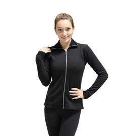 Kami-So Polartec Figure Skating Jacket (Child Small, Biellmann spin, Silver)