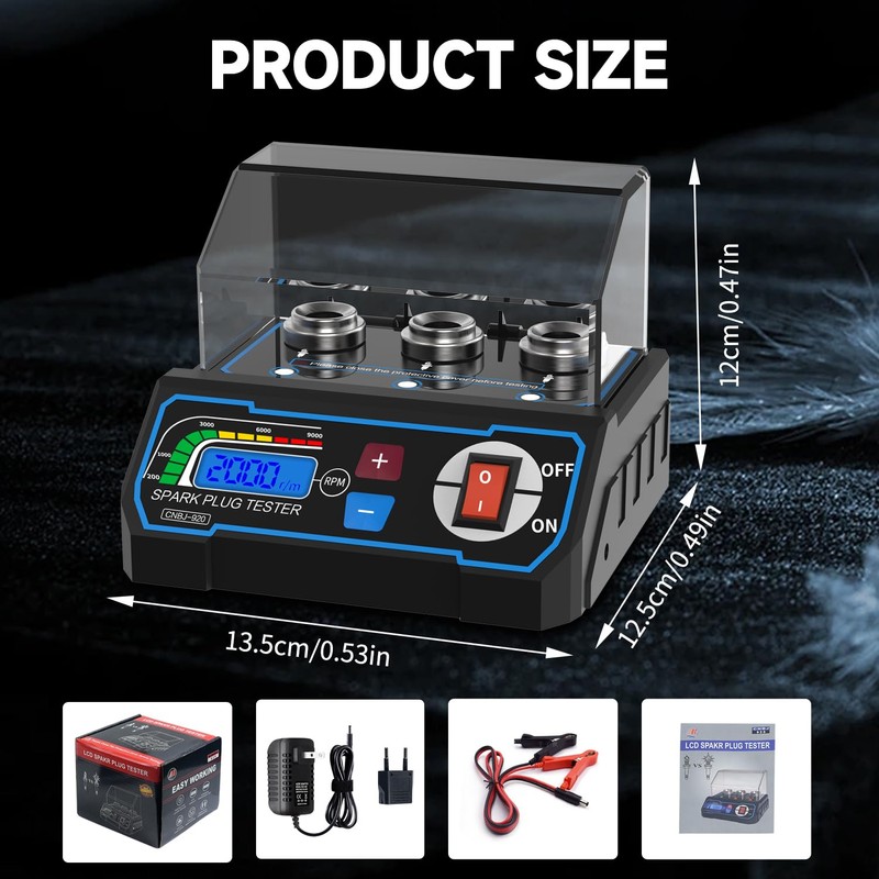 Car Spark Plug Tester with Triple Holes, Ignition Coil Tester,