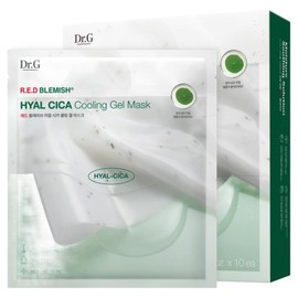Dr. G Red Blemish Hyal Cica Cooling Gel Mask, 10 packs, 1 piece / 닥터지 레드 블레미쉬 히알 시카 쿨링 겔 마스크, 10개입, 1개