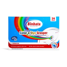 Binbata Color Grasper for Laundry 24 Count, Fragrance Free Dye Catcher Essential for Home Use, Dye Guard Grabber Sheets for Laundry in-Wash Sheets