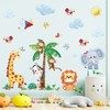 decalmile Wall Sticker Jungle Animals Tree Wall Sticker Giraffe Lion