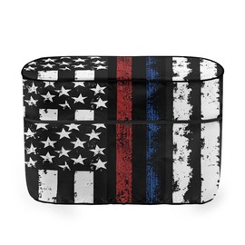 Knextrepoy American Flag Camper Propane Tank Cover - Double 30lb Weather Resistant Gas Cylinder for Heavy Duty RV Travel Trailer Accessories - 4th of July Decor