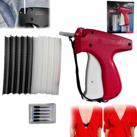 Baychon Quick Clothing Fixer, Micro Stitch Gun for Clothes, Tagging Gun for Clothing, Hemming Gun for Clothes, Clothing Stitch Gun (Red)