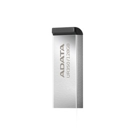 ADATA 128 GB Memoria Flash USB 3.2 Diseño sin Tapa Material Metalico (Modelo UR350-128G-RSR/BK)