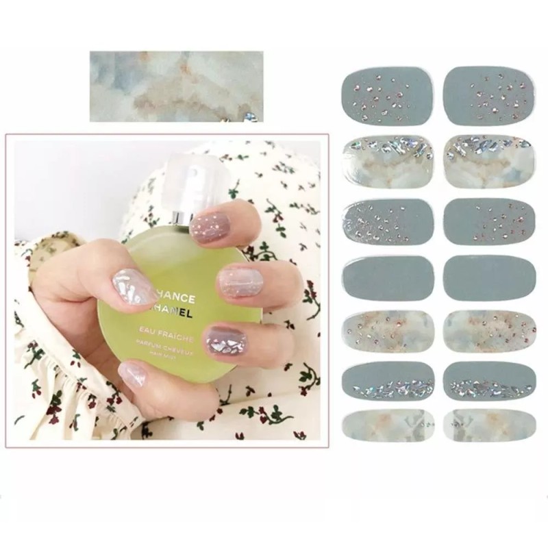 Siusio 112 Tiras De Esmalte De Uñas Con Purpurina Degradada