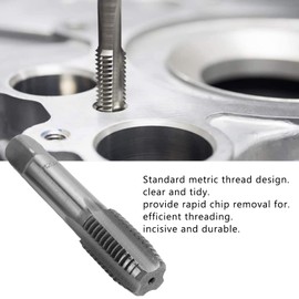Yctze 2pcs High Speed Steel Metric Thread Tap, Straight Flute Thread Tapping Tool Hand Thread Tap Metric Plug Tap (M20x2.5)
