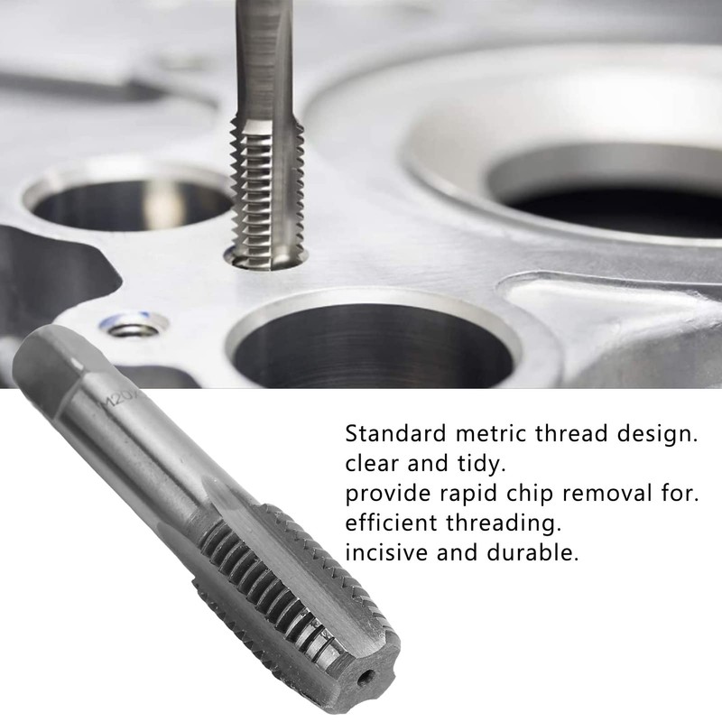 Yctze 2pcs High Speed Steel Metric Thread Tap, Straight Flute
