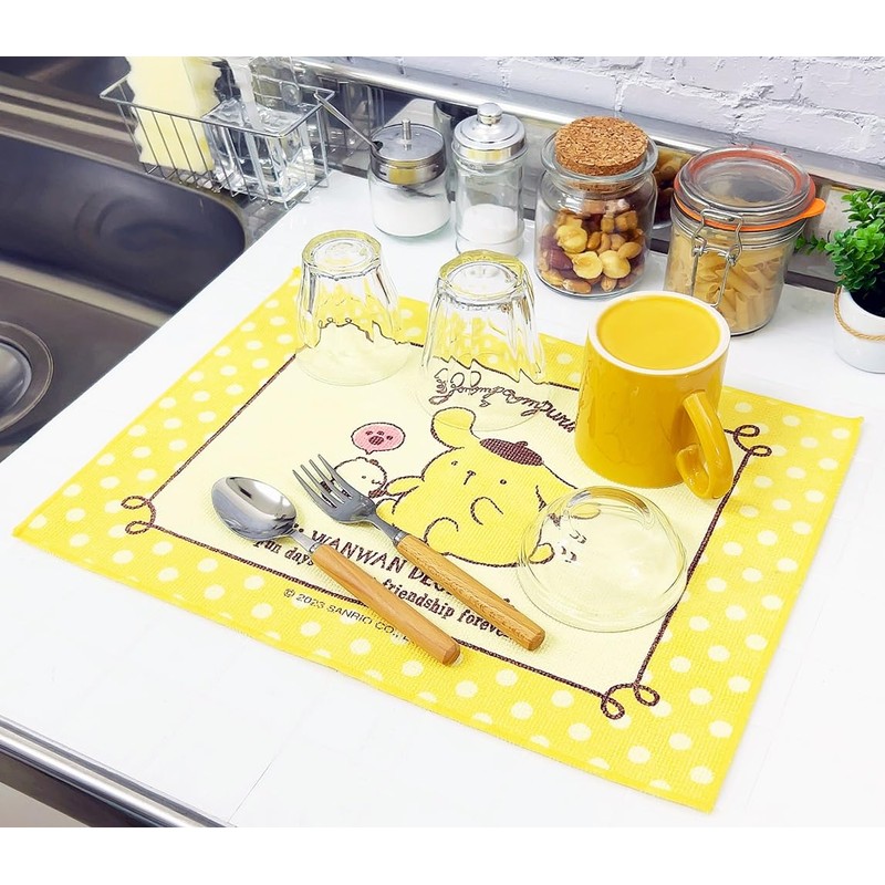 Sanrio Absorbent Placemat (Yellow (Pompompurin))