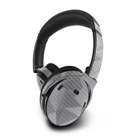 MightySkins Carbon Fiber Skin Compatible with Bose QuietComfort 45 Headphones Gray Polygon | Protective, Durable Textured Carbon Fiber Finish | Easy to Apply | Made in The USA