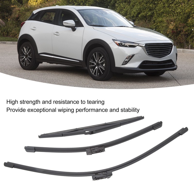 3Pcs Front Windshield Wiper Blades Durable Wiper Blade Replacement for