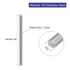 sourcing map Fully Threaded Rod, M12 x 180mm 304 Stainless