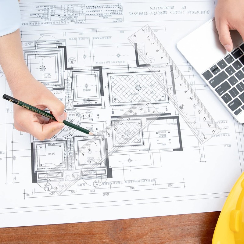 Pack of 6 15 cm Plastic Ruler, Transparent Ruler with