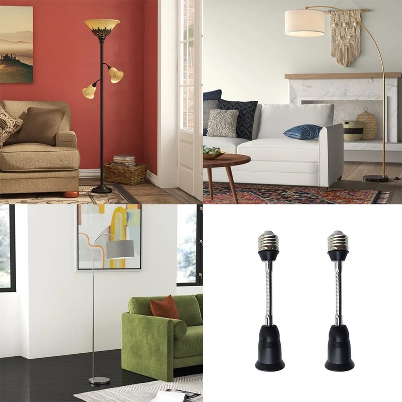 E26/E27 20CM/8 Inch Extension Socket Extender Adapter, E26 to E26