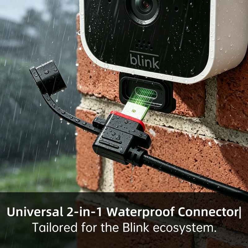 Solar Panel Charger for Blink Camera with 4000mAh Battery 24/7