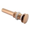Brass Bathroom Sink, Unslotted Pop Up Drain Plug Without Overflow,