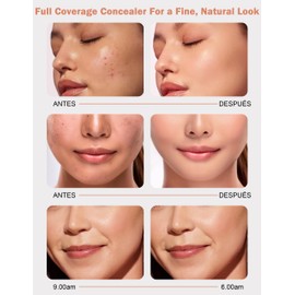 Erinde Crema Iluminadora Correctora del Color de Debajo de Los Ojos, Corrector Facial Resistente al Agua y de Cobertura Total Para Ojeras, Maquillaje de Cobertura Duradera Para Mujeres,#02