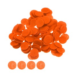 HARFINGTON 300pcs Round Felt Circles, 10mm 3/8" Pre Cut Felt Craft Pads Non-Woven Mini Felt Fabric Circles for DIY Sewing Handcraft Cut Projects Craft Finishing, Orange