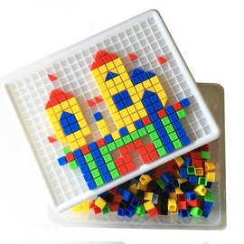 Gearmax 420 Pieces Mosaic Puzzle Intellect Toy Pegboard Jigsaw Puzzle Block Building Game for Kids Kindergarten Educational Toys for kid over 3 years old