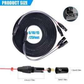 BESCOOS Toronce 4 Channel Professional Multi-Media Snake Cable 4 Pairs Male to Female 3 Pin XLR Balanced Audio Extension Cable (2-Channel_15Ft)