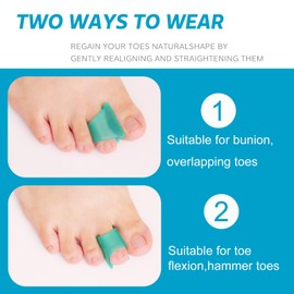 Nolimvita Hammer Toe Straightener Corrector - Toe Spacers Toe Separators for Bunion, Curled Toes, Hammertoes - 6 Pack (3 Sizes in One Set)