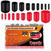 Tanstic 312Pcs 9 Sizes Rubber End Caps Screw Thread Protectors