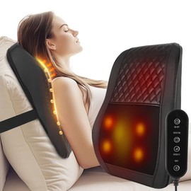 AERLANG Cordless Neck and Back Massager with Heat, 3D Shiatsu Kneading Pillow, 4 Massage Nodes & Bi-Directional Deep Tissue Massage for Neck/Shoulders/Back, Ideal Gift for Women & Men