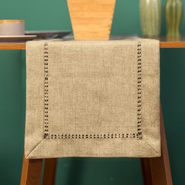 Table Runner, Stylish, Scandinavian Table Runner, Table Center Cloth, Washing, Table Decoration, Table Runner 70.9 x 12.2 inches (180 x 31 cm), Champagne