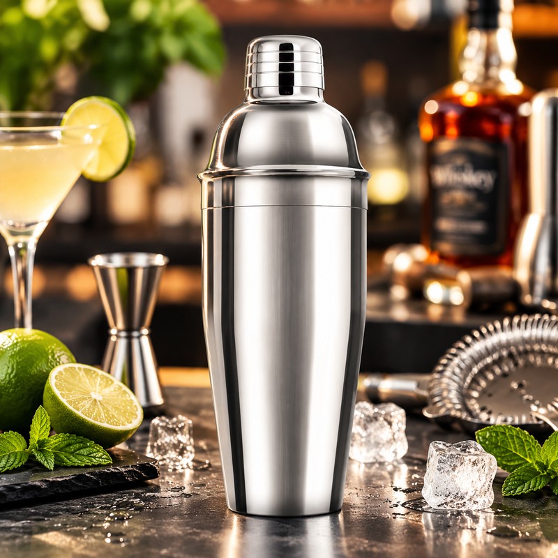 Stainless Steel Cocktail Shaker Set for Home Bartending – Complete