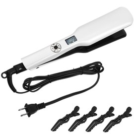 PACKOVE Hair Straightener and Curler Styling Tool for Women PTC Heating Plates Temperature Control Sleek Design US Plug for Quick Hair Styling