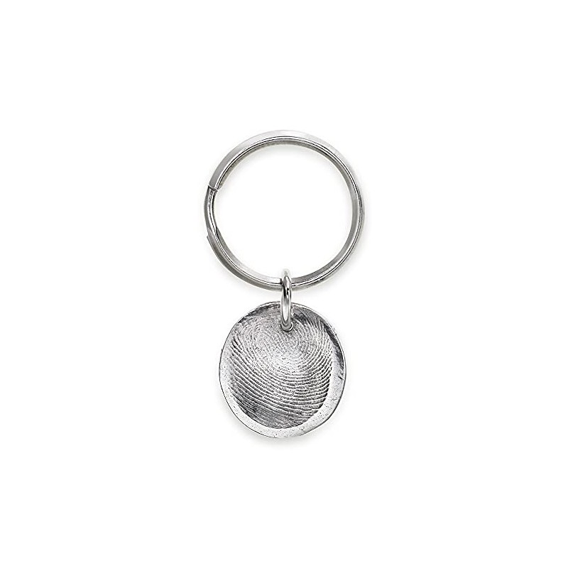 Custom Silver Fingerprint Keyring