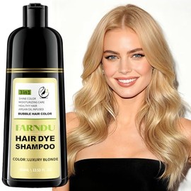 Blonde Hair Dye Shampoo, Hair Dye Shampoo 3 in 1 Hair Dye Shampoo for Women and Men to Cover Grey Hair